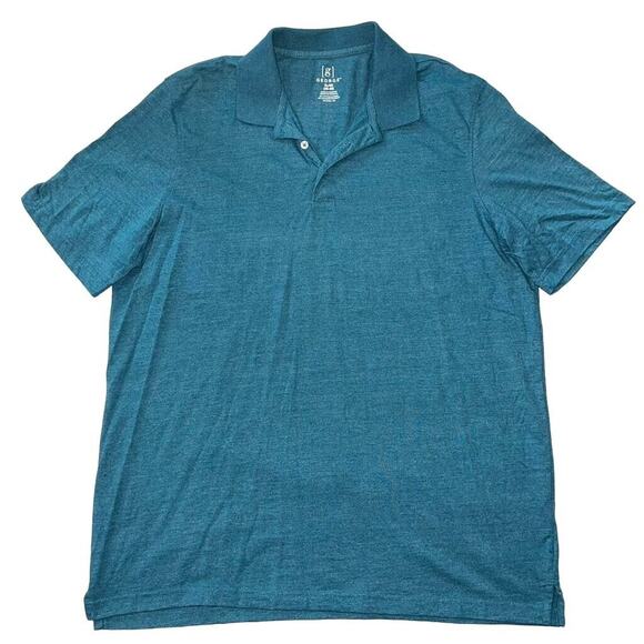 George Mens Polo T Shirt Top Short Sleeve Golf Collared Dark Teal XL - Picture 1 of 6